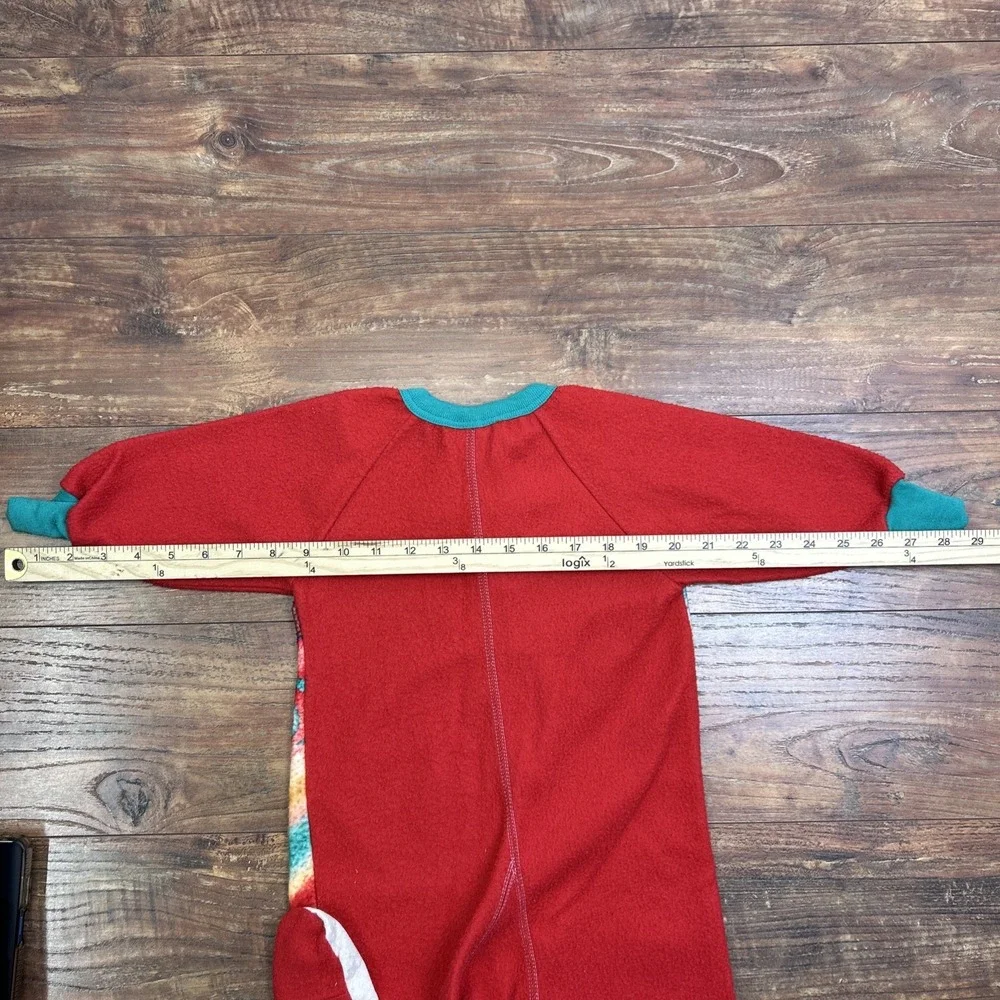 VTG 90s Looney Tunes Baby Taz 3T Fleece Sleeper Romper Red One Piece Outfit‎ USA